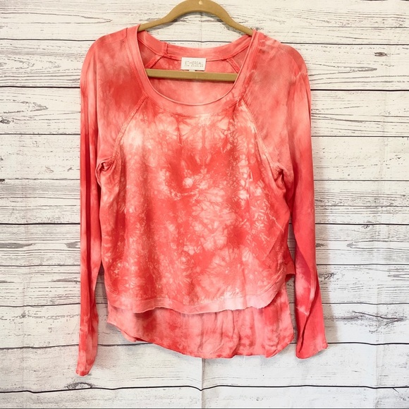 Ethereal | red tie dye layered long sleeve - Picture 1 of 4